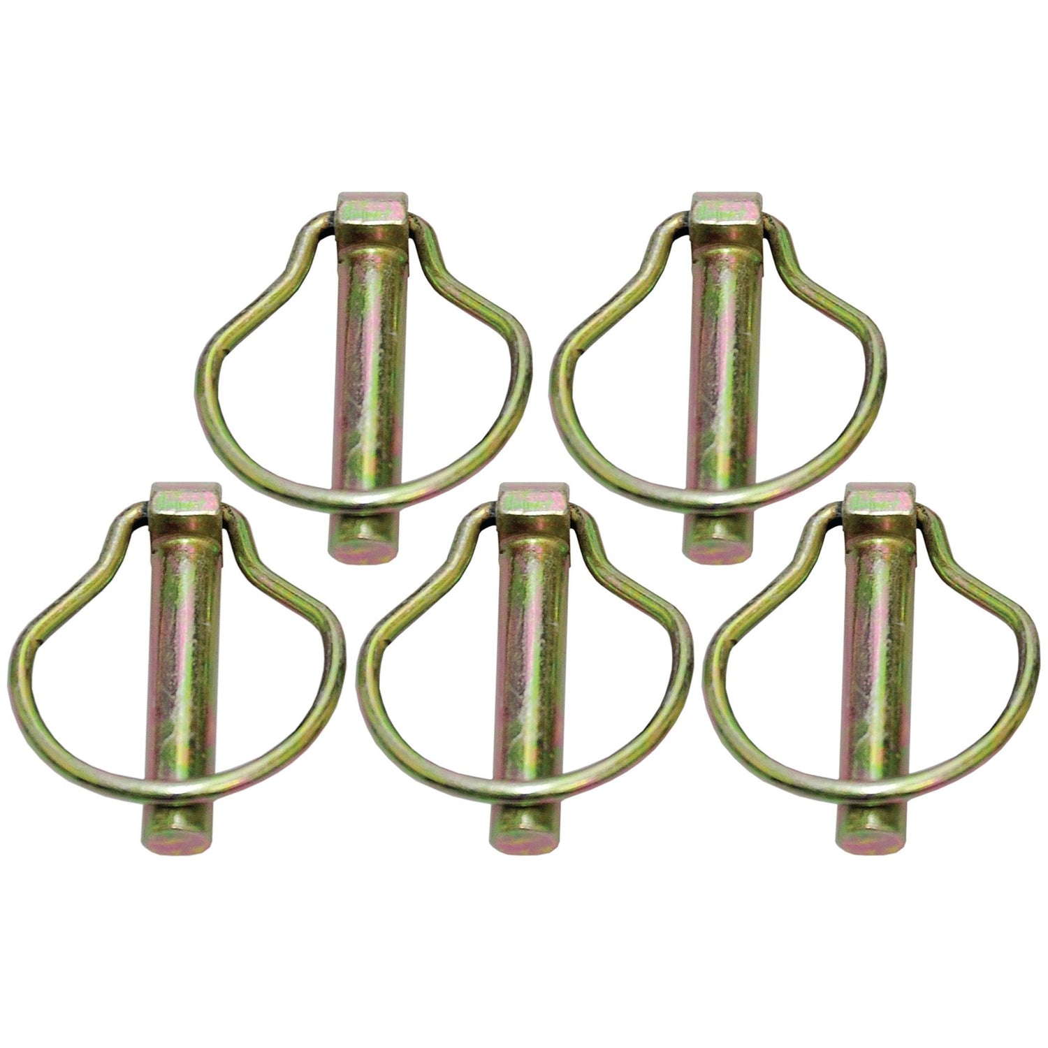 A set of five Sparex Pear Linch Pins, each with a diameter of 9.5mm and a length of 44.5mm, arranged in a row against a white background (Sparex Part No.S.3335).