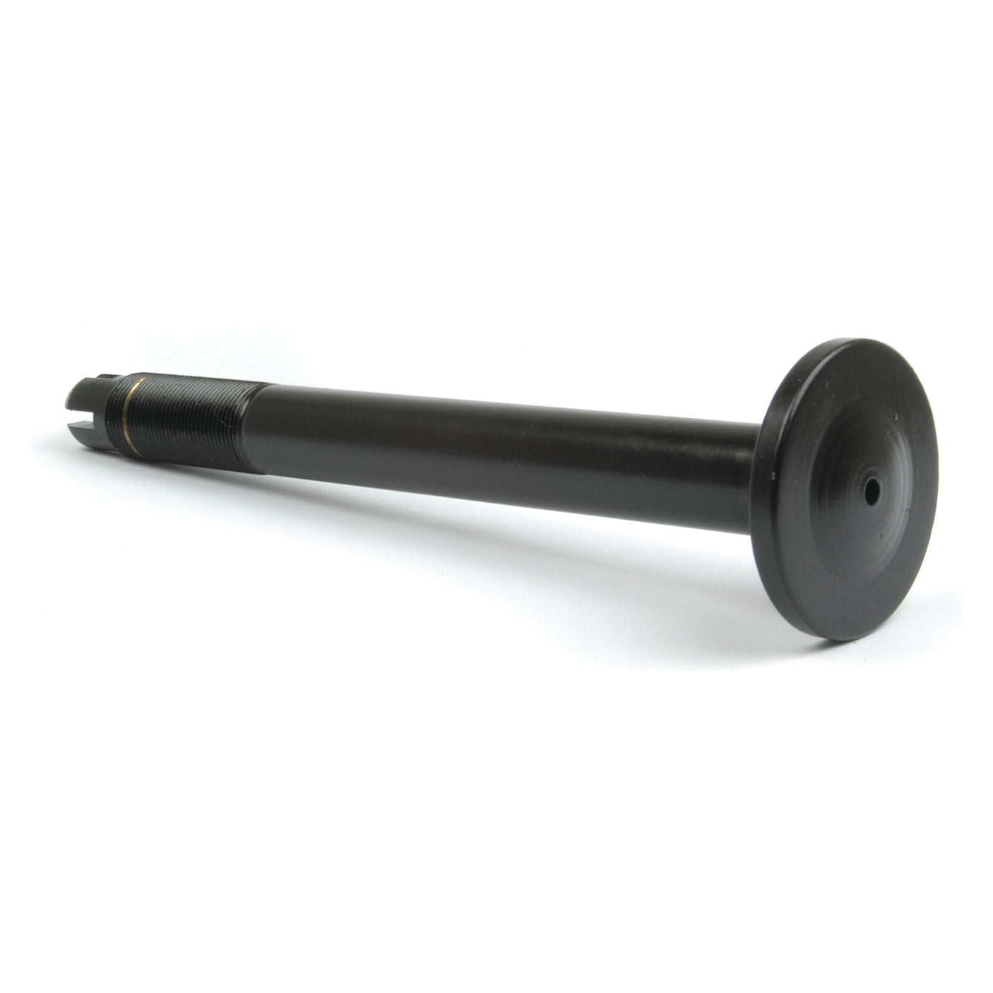 The Sparex Draft Control Plunger (Part No. S.3350) is a black metal needle scaler featuring a cylindrical handle and a flat, circular base at one end, making it ideal for maintaining your Massey Ferguson equipment.