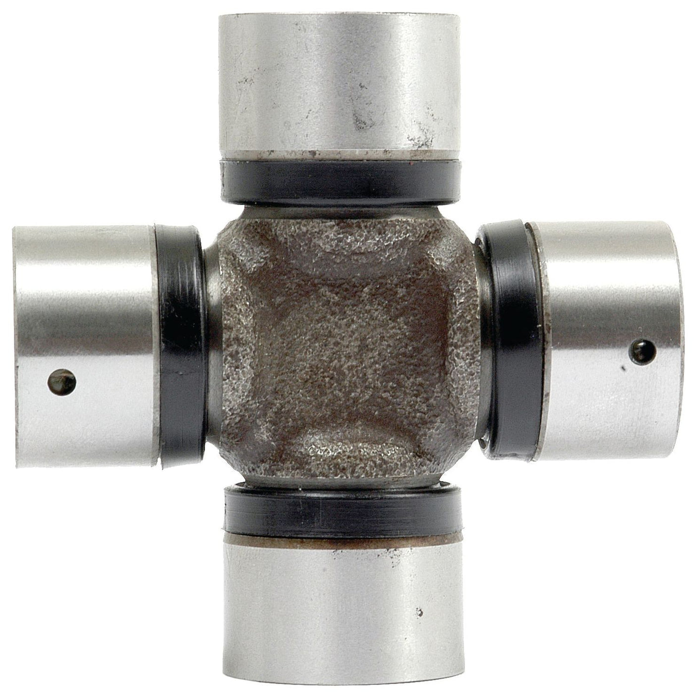 Close-up of the Universal Joint 27.0 x 70.5mm (Sparex Part No.S.33614), highlighting its four interconnected cylindrical bearings—perfect for Sparex or Fendt FARMER enthusiasts.