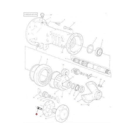 Massey Ferguson - Rear Wheel Stud - 847416M1 - Farming Parts