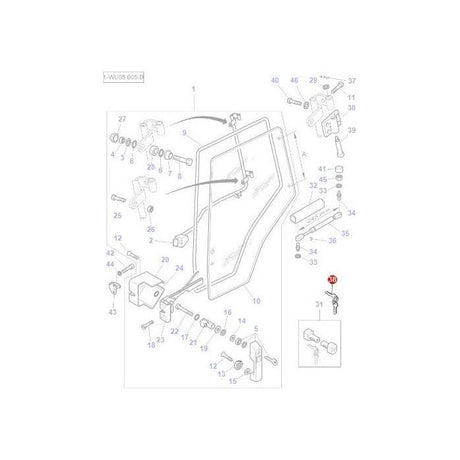 Massey Ferguson - Door Key - 3902584M91 - Farming Parts