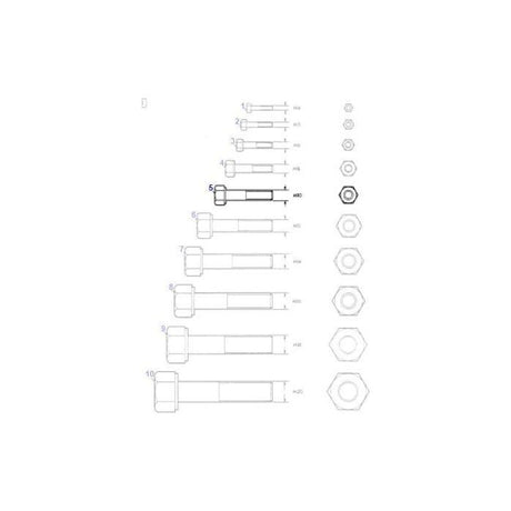 Massey Ferguson - Bolt M10x100 Fine Thread - 1442602X1 - Farming Parts