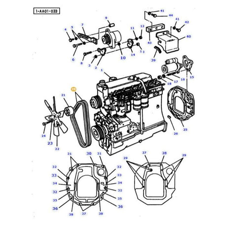 Massey Ferguson - Fan Belt - 3381364M91 - Farming Parts