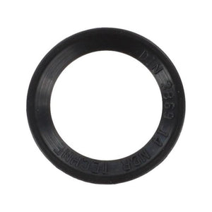 The AGCO Massey Ferguson - O-ring (338762X1) is a black rubber O-ring with embossed text, designed for optimal sealing in mechanical applications. It is particularly compatible with Massey Ferguson Models and the Dyna-6 transmission system.