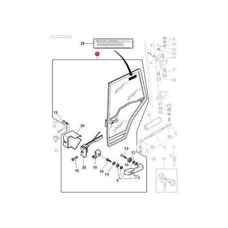 Massey Ferguson - Complete Door R/H - 3907224M91 - ACP0348530 - Farming Parts