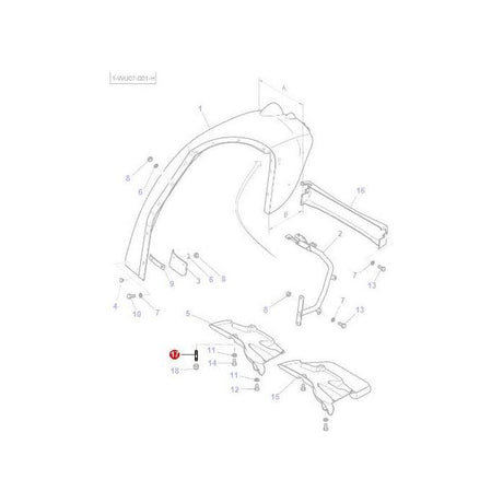 Massey Ferguson - Stud M6x16 - 3011669X1 - Farming Parts