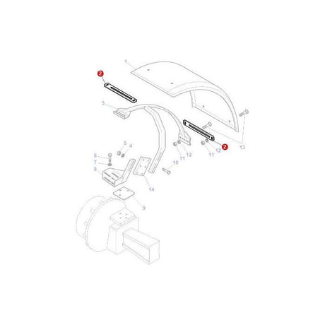 Massey Ferguson - Plate Fender 240mm - 3777585M2 - Farming Parts