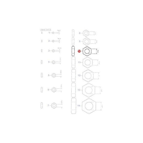 Massey Ferguson - Nut M20 - 375100X1 - Farming Parts