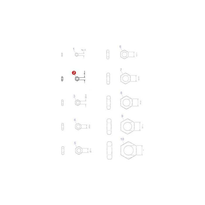 Massey Ferguson - Nut 1/4 UNC - 375107X1 - Farming Parts