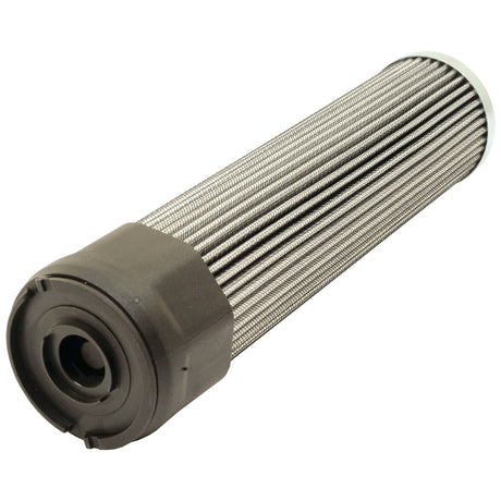 A Sparex brand Hydraulic Filter - Element - HF35436 (Sparex Part No. S.34590), featuring a cylindrical metal design with a black end cap and ribbed exterior, specifically designed for filtering liquids or gases.