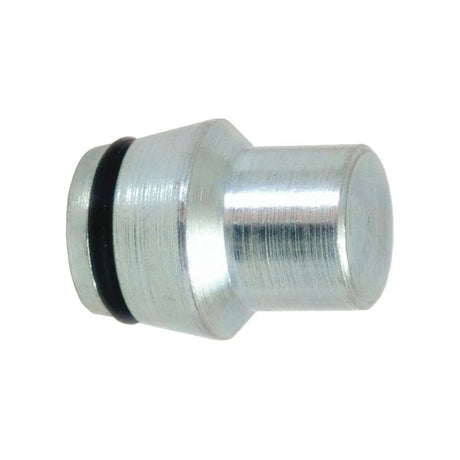 A cylindrical metal object with a rubber ring near one end, resembling a Sparex Hydraulic Blanking Plug C/w O-Ring-8l (Sparex Part No. S.34767), common in mechanical or plumbing components.
