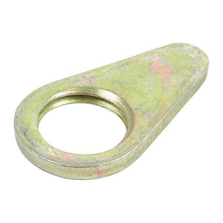 A heavy-duty metallic washer with an extended tab and a central hole, designed for a thread size of 1 1/4'' UNC, specifically known as the Top Link Locking Collar (Cat. 2) - S.3497 from Sparex.