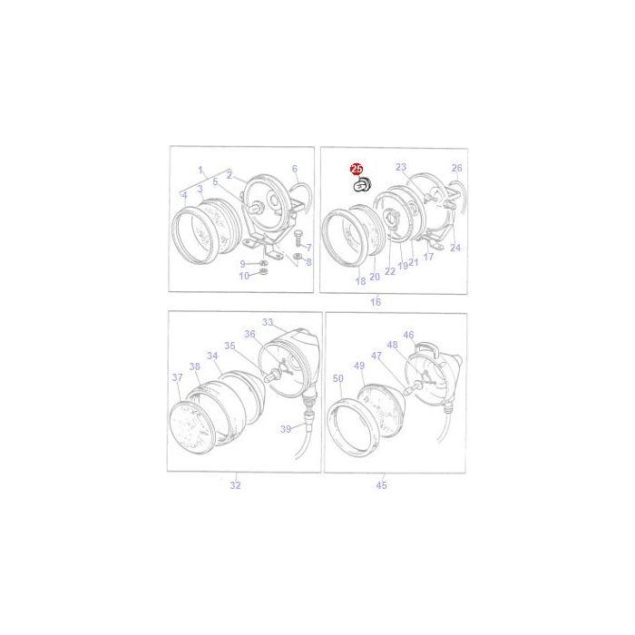 Massey Ferguson - Bulb Work Light - 1888740M1 - Farming Parts