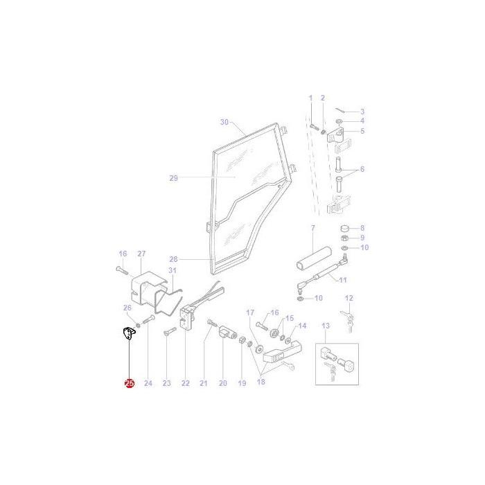 Massey Ferguson - Door Catch - 6228984M91 - Farming Parts