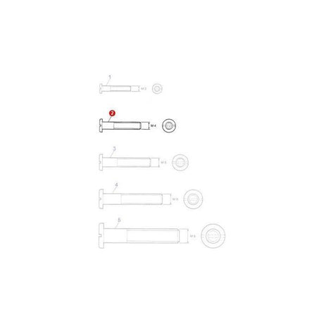 Massey Ferguson - Setscrew M4x12 - D40351800 - Farming Parts