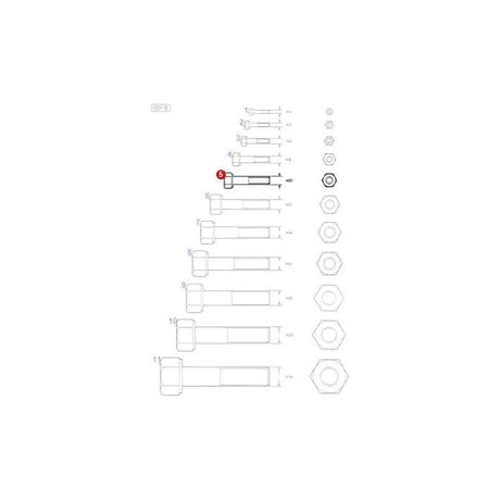 Massey Ferguson - Bolt M10x130 - 1442487X1 - Farming Parts