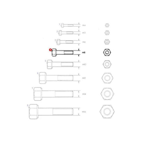 Massey Ferguson - Bolt M8x30 - 339123X1 - Farming Parts