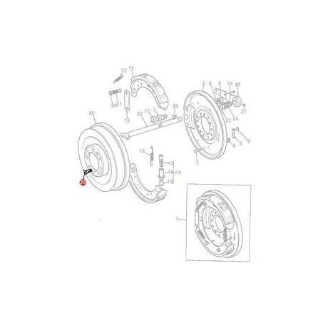 Massey Ferguson - Stud Brake Drum - 182278M1 - Farming Parts