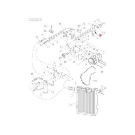 Massey Ferguson - O Ring Air Conditioner - 3010475X1 - Farming Parts