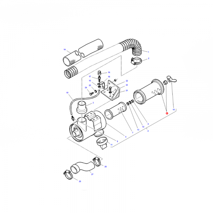 Massey Ferguson - Filter Air Outer - 3824034M1 - Farming Parts