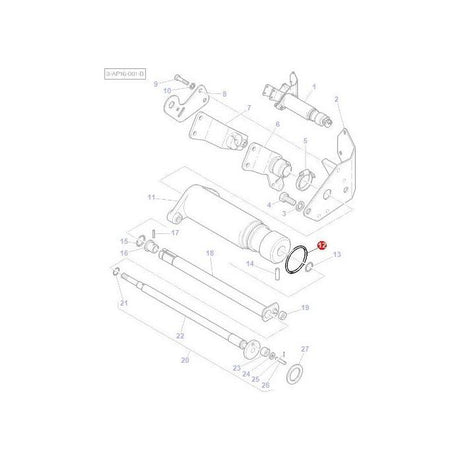 Massey Ferguson - ORing Quadrant Support - 364281X1 - Farming Parts