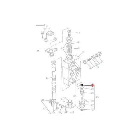 Massey Ferguson - ORing Distributor - 831520M1 - Farming Parts