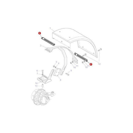 Massey Ferguson - Plate Fender 400mm - 3777587M2 - Farming Parts