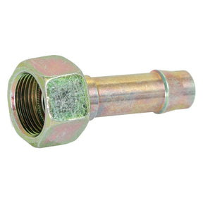 The Sparex Airline Fitting Female (Sparex Part No. S.35769) is a high-quality metallic pipe fitting with a threaded hexagonal end, compliant with DIN 74304B standards, and features a smooth cylindrical extension suitable for use with an M22 x 1.5mm hose.