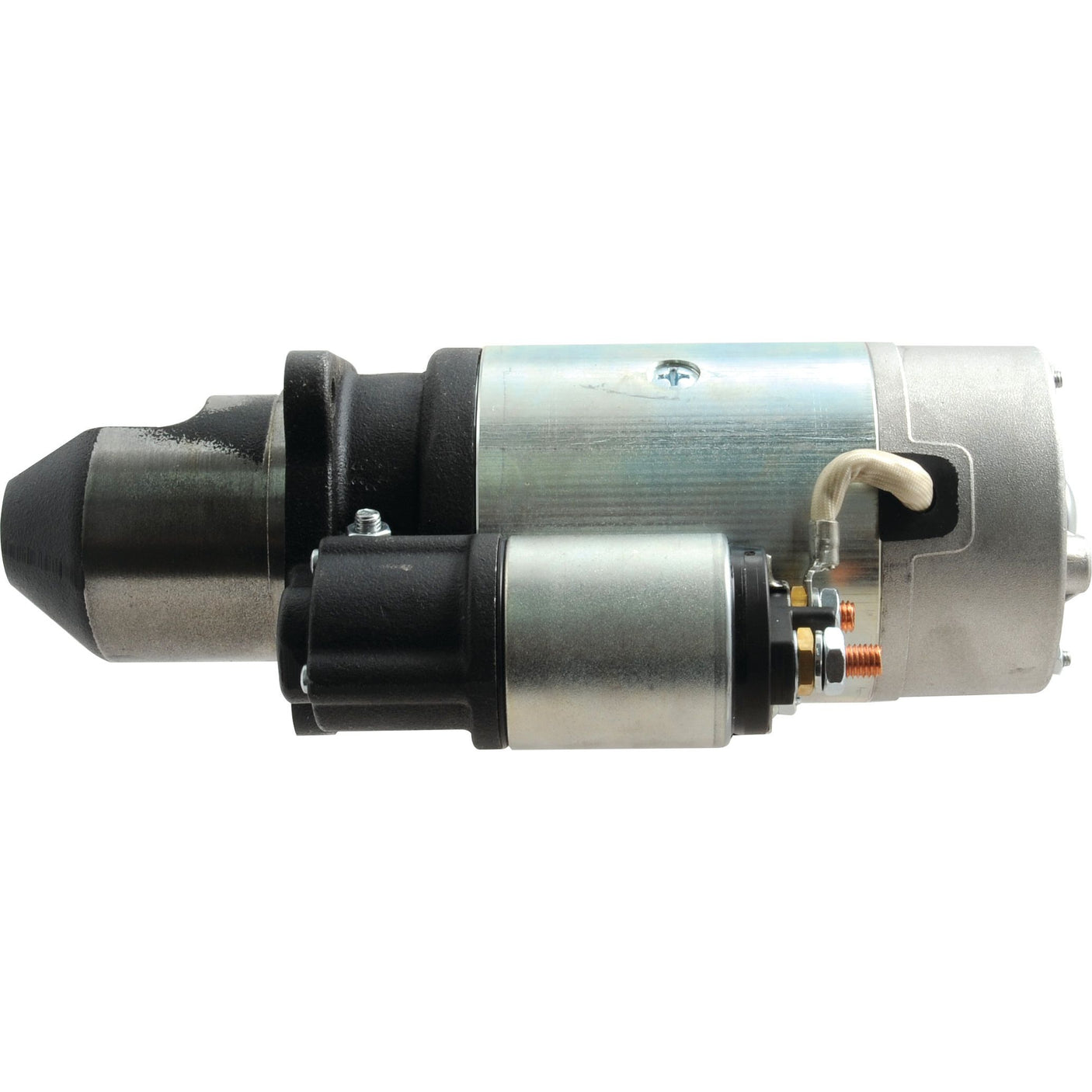 Close-up image of a Sparex Starter Motor - 12V, 3Kw (Mahle), showing its cylindrical shape and attached solenoid.