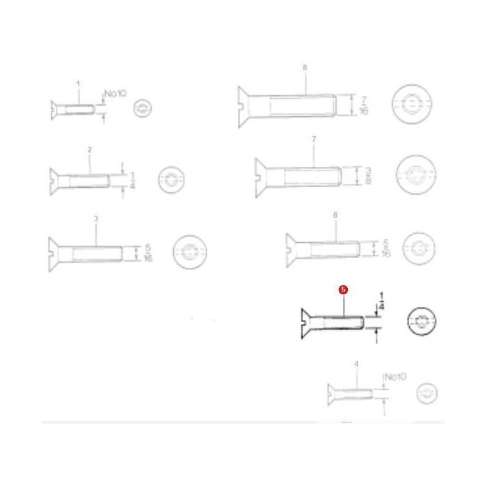 Massey Ferguson - Bolt 1/4x5/8unc CSK Slotted Hd - 354023X1 - Farming Parts