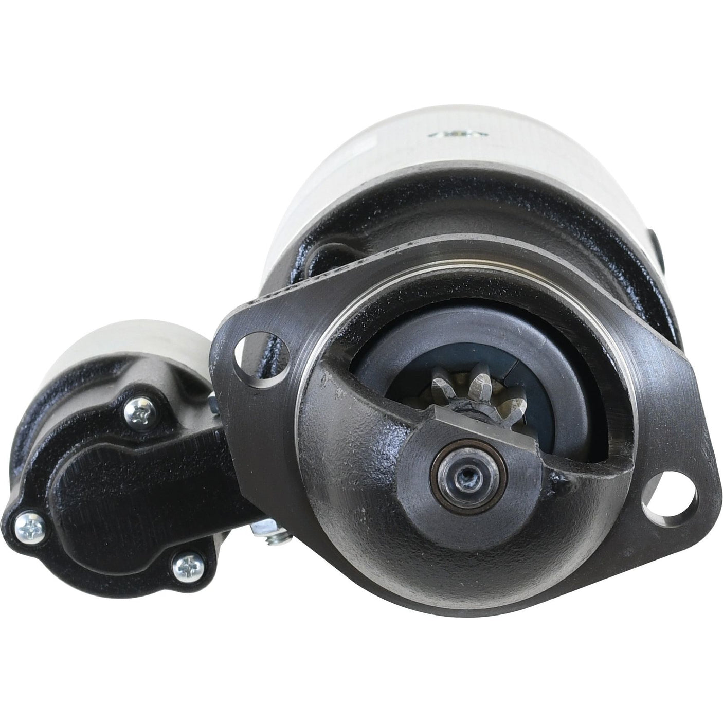 Close-up image of a Sparex Starter Motor - 12V, 3Kw (Mahle) featuring visible mounting points and the gear mechanism.