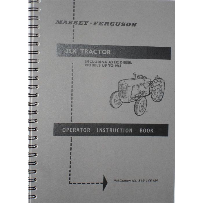 35X Operators Manual - 819146M4 - Massey Tractor Parts