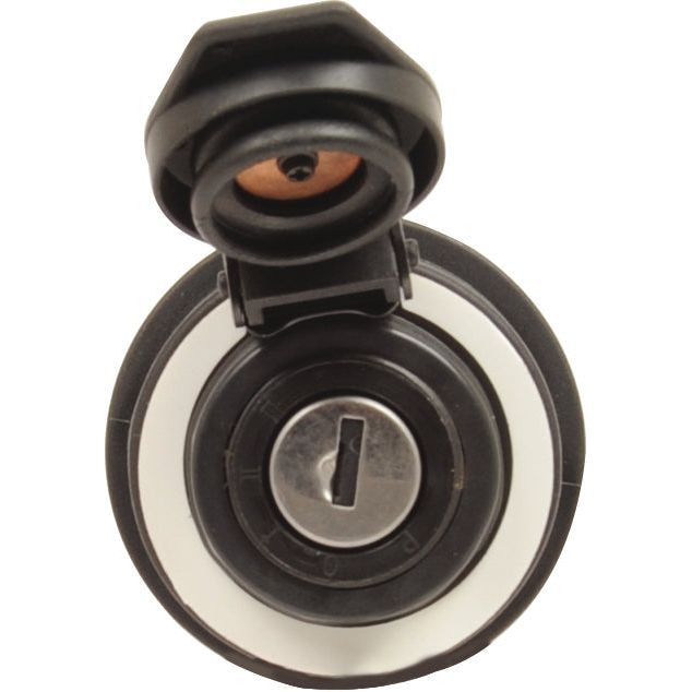 The **Sparex Ignition Switch | Sparex Part No. S.36014** features a circular design with a keyhole and an open black cover, as seen from above.