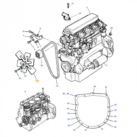 Massey Ferguson - Fan - 3611919M1 - Farming Parts