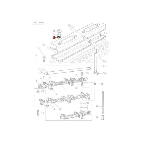 Massey Ferguson - Sealing Bush Rocker Cover - 3638640M1 - Farming Parts