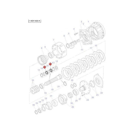 Massey Ferguson - Bush Wet Clutch - 3793128M1 - Farming Parts