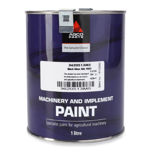 Massey Ferguson - Black Gloss Paint 1lts - 3620513M5 - Farming Parts