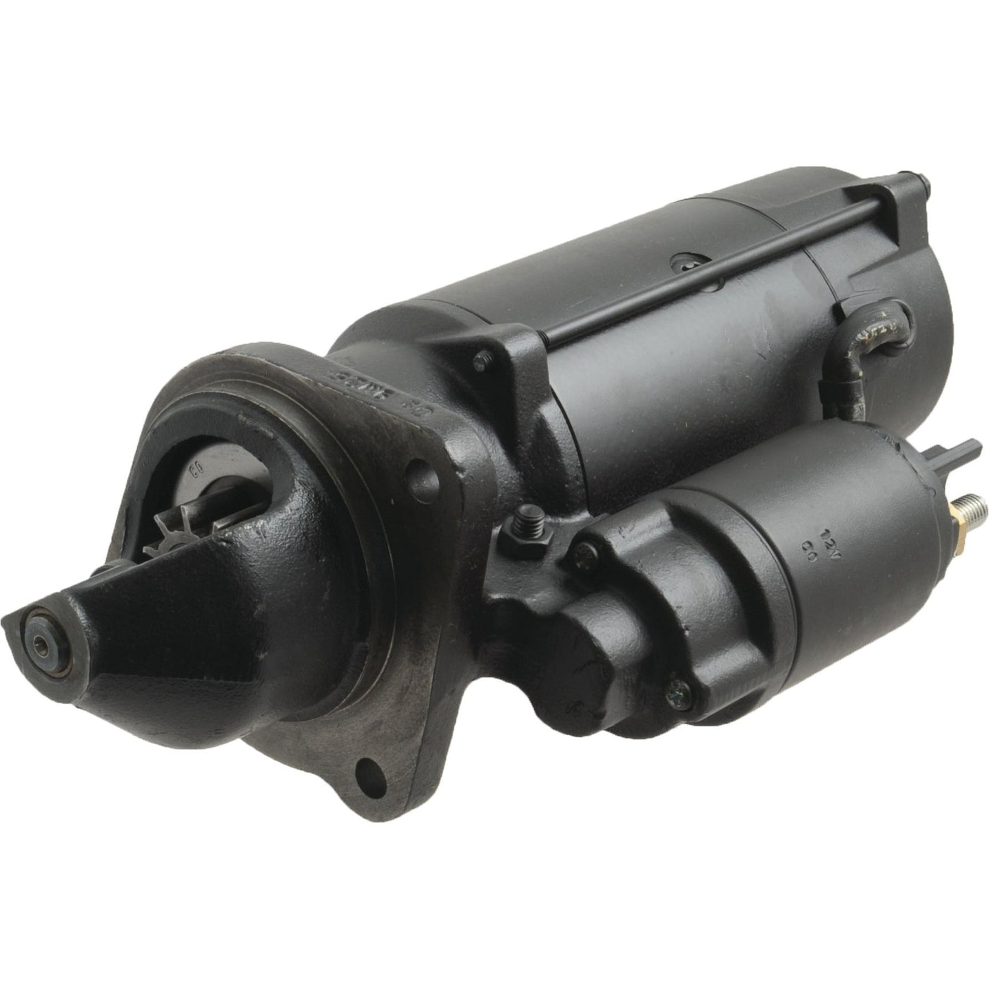 A close-up view of the Sparex Starter Motor - 12V, 4.2Kw, Gear Reducted (Mahle) for a vehicle or machine.