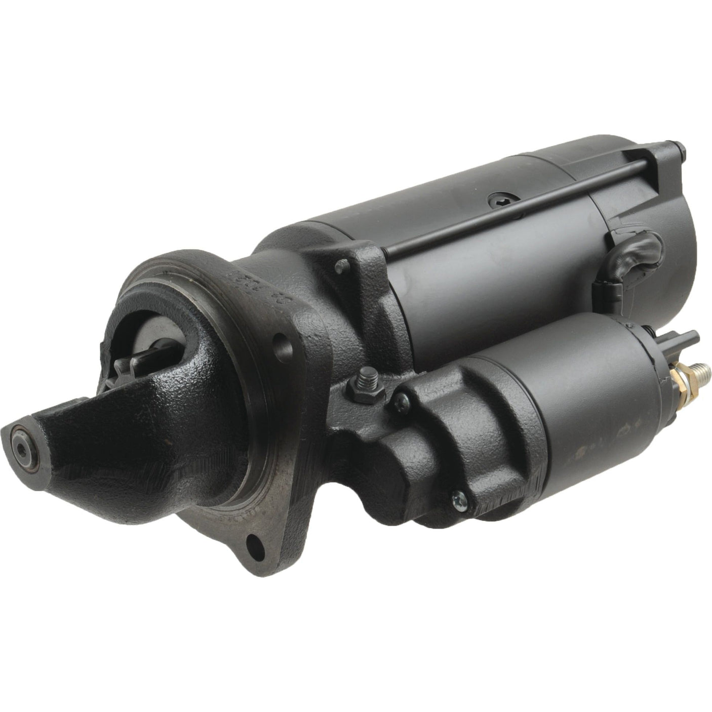 A black Sparex starter motor for engine ignition, the 12V, 4.2Kw Gear Reducted Mahle model (Part No.S.36220).