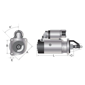 Starter Motor  - 12V, 4Kw, Gear Reducted (Mahle)
 - S.36237 - Farming Parts