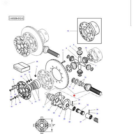 Massey Ferguson - Rear Bevel Gear Kit - 4358708M92 - Farming Parts