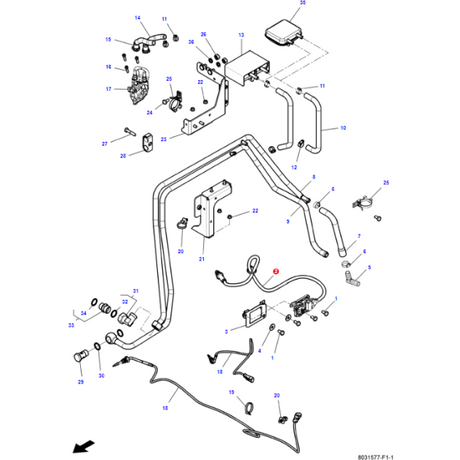 Massey Ferguson - NOX Sensor - V837084094 - ACW1305320 - Farming Parts