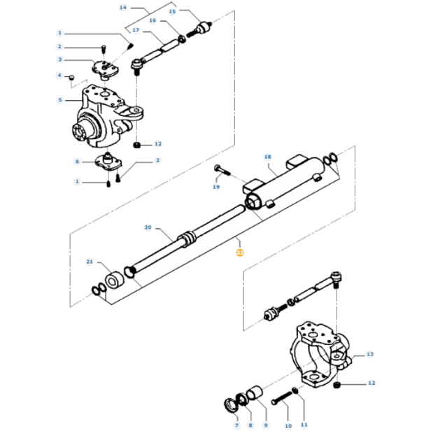 Massey Ferguson - Seal Kit Steering Cylinder 4WD - 061233R1 - Farming Parts