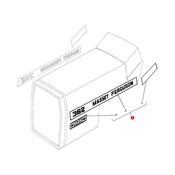 362 Decal Kit - 3900319M93 - Massey Tractor Parts