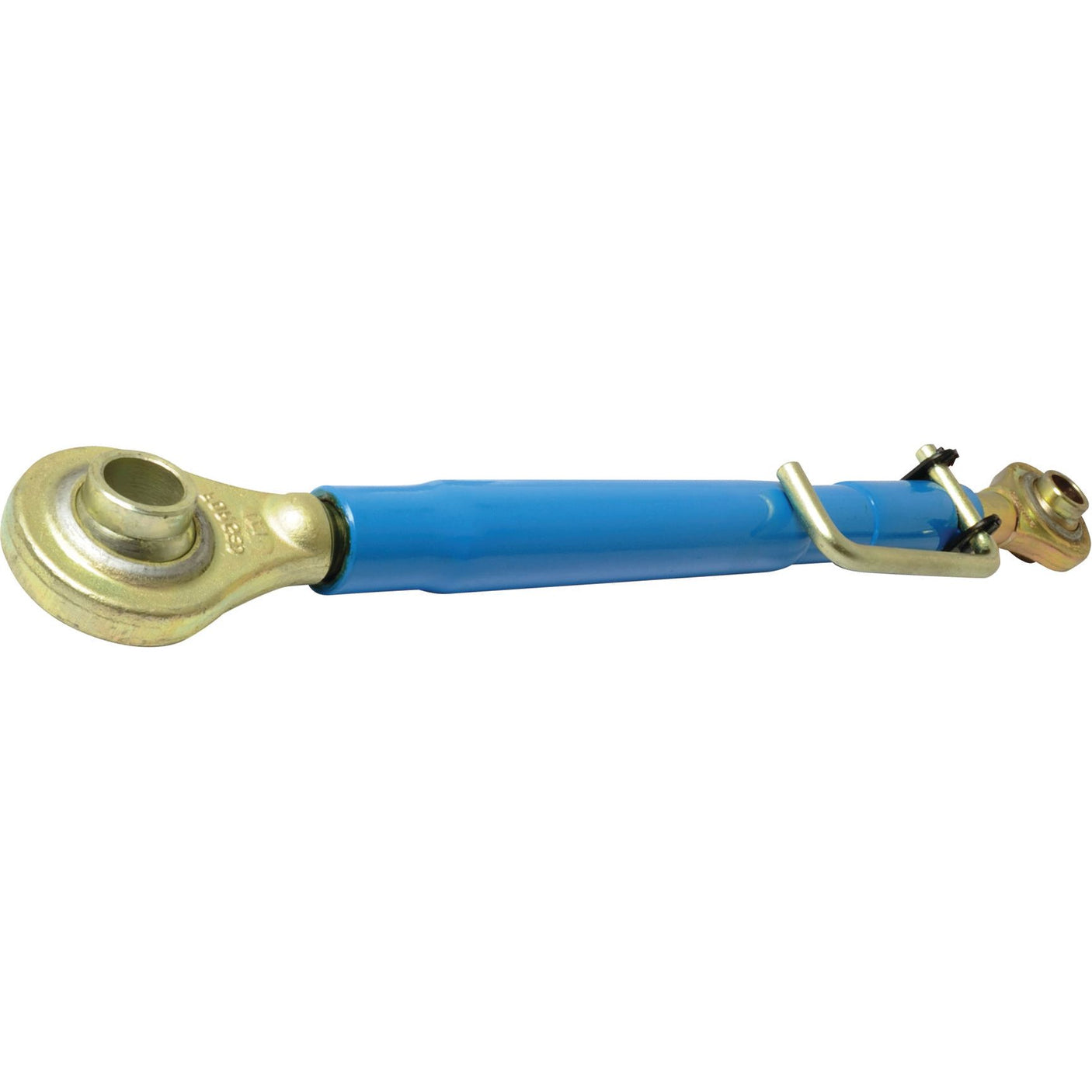 A blue, heavy-duty Top Link (Cat.2/2) Ball and Ball from Sparex, featuring metal connectors on both ends and a minimum length of 620mm, designed for use in Ford New Holland or other automotive and mechanical applications.