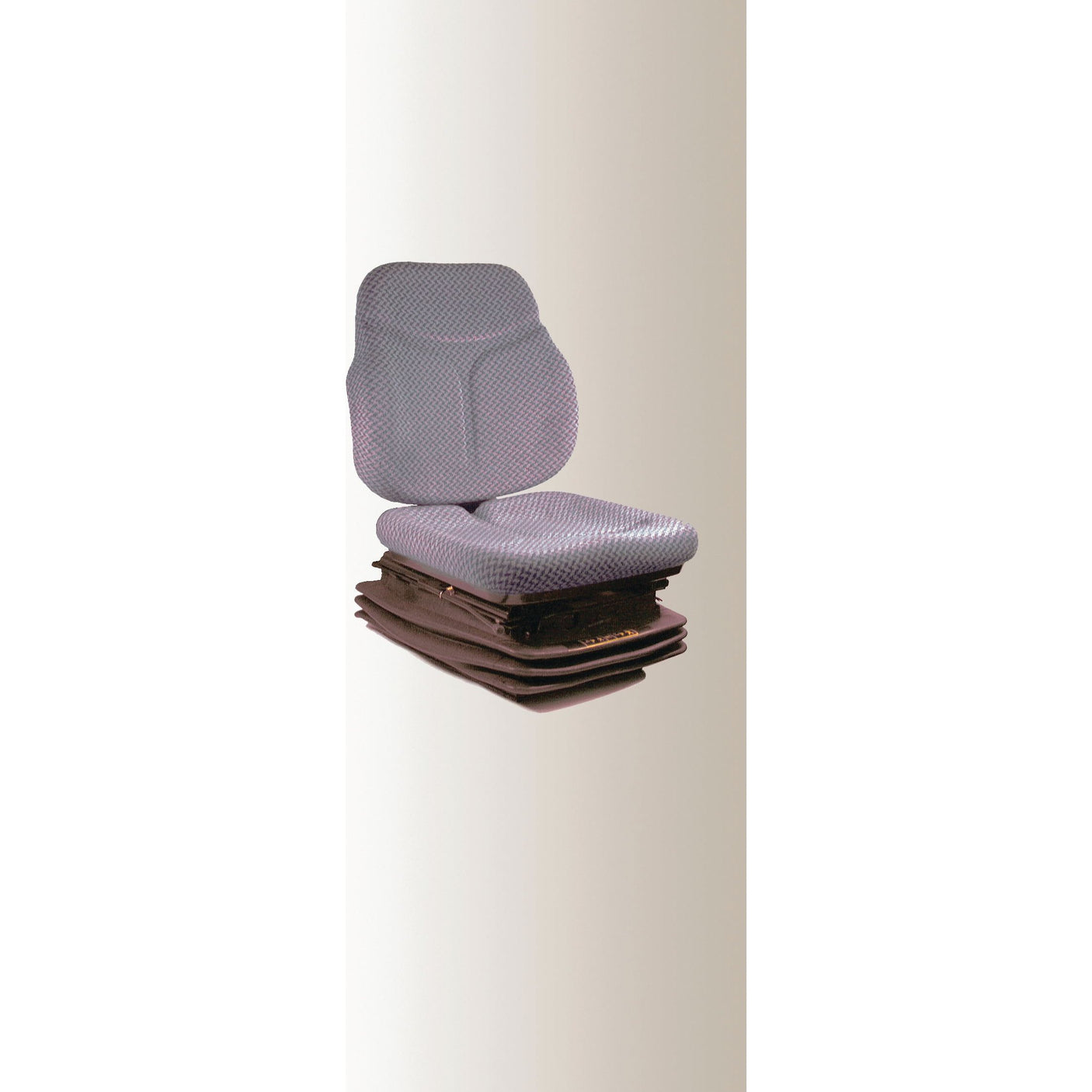 The COBO Seat Assembly - S.36511 by Sparex features a cushioned, light gray chair with an ergonomic backrest and expandable polyurethane padding, all supported by a sturdy metal base.