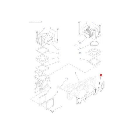 Massey Ferguson - Gasket Exhaust Manifold - 4224959M1 - Farming Parts