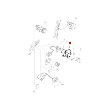 Massey Ferguson - Electrical Socket - 3713127M1 - Farming Parts