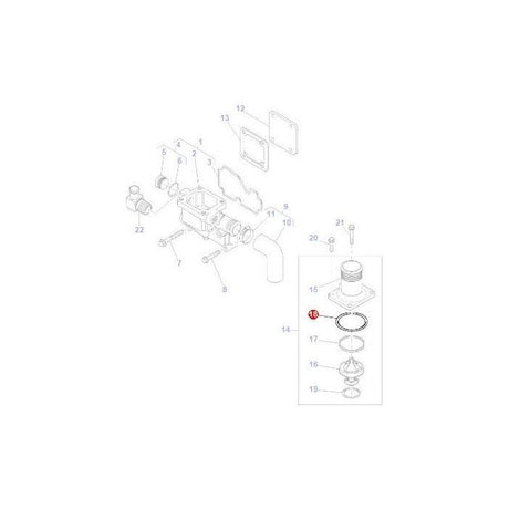 Massey Ferguson - O Ring Thermostat Housing - 4223842M1 - Farming Parts