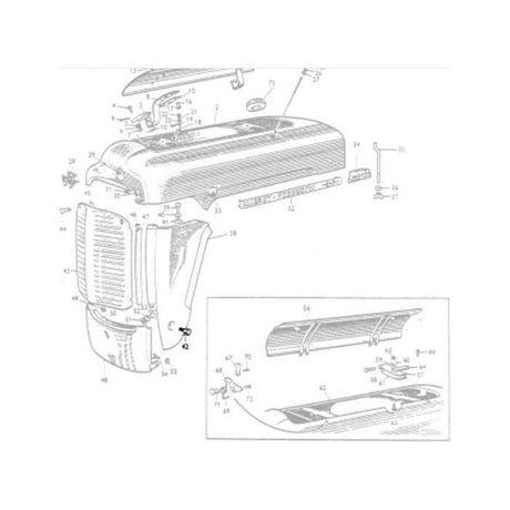 Massey Ferguson - Bolt Bonnet Hinge - 180718M1 - Farming Parts